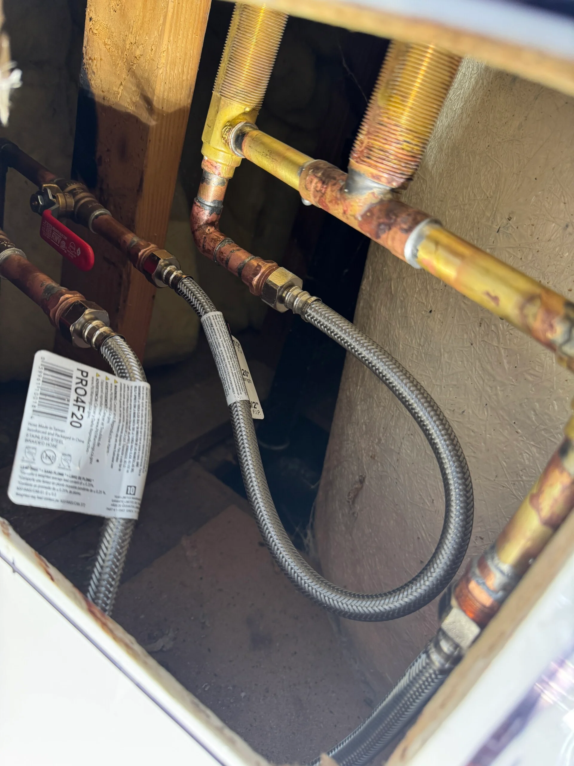 Professional gas line installation and shutoff valve upgrade